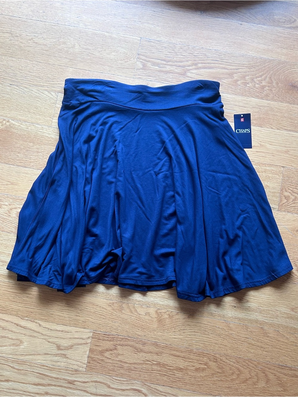 NWT Chaps Navy Blue Flared Skater Skirt
